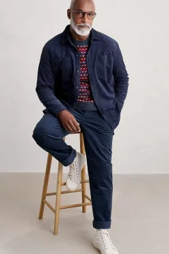 Men Seasalt Cornwall Men's Ropemaker Waffle Cord Overshirt