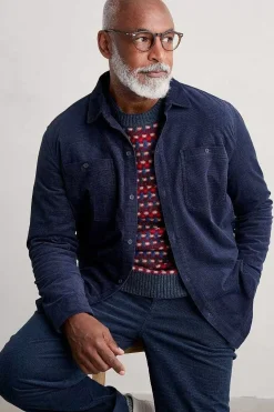 Men Seasalt Cornwall Men's Ropemaker Waffle Cord Overshirt