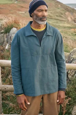 Men Seasalt Cornwall Men's Sidestone Cotton Canvas Smock