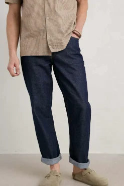 Men Seasalt Cornwall Men's Steersman Organic Cotton Straight Leg Jeans