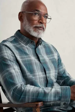 Men Seasalt Cornwall Men's Stonework Organic Cotton Shirt