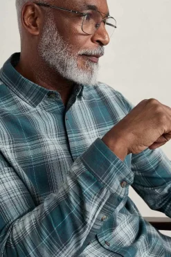 Men Seasalt Cornwall Men's Stonework Organic Cotton Shirt