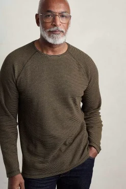 Men Seasalt Cornwall Men's Venton Striped Long Sleeve Top