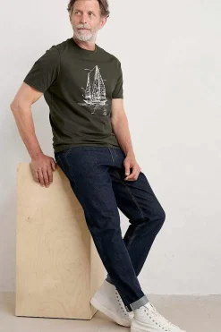 Men Seasalt Cornwall Men's Watchman Selvedge Tapered Jeans