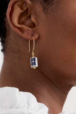 Women Seasalt Cornwall Noon Moor Ceramic Bead Drop Earrings