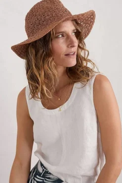 Women Seasalt Cornwall Ocean Sky Paper Crochet Hat
