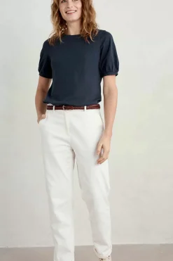 Women Seasalt Cornwall Oleander Blouson Sleeve T-Shirt (Gots)