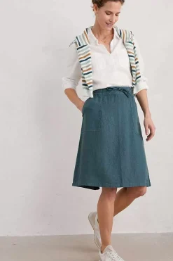 Women Seasalt Cornwall Pepper Moth Linen Skirt