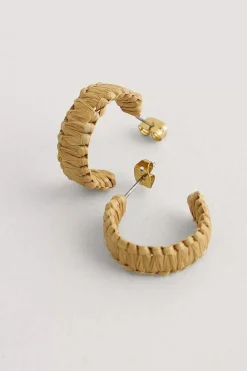 Women Seasalt Cornwall Petrel Hoop Raffia Hoop Earrings