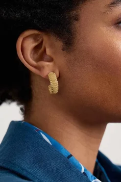 Women Seasalt Cornwall Petrel Hoop Raffia Hoop Earrings