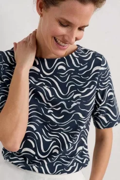 Women Seasalt Cornwall Poisson Jersey Top (Gots)