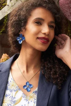 Women Seasalt Cornwall Pollinator Flower Stud Earrings