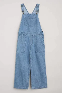 Women Seasalt Cornwall Porthallow Cove Wide Leg Denim Dungaree