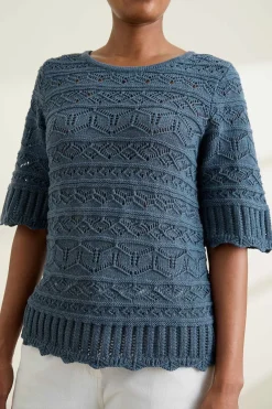Women Seasalt Cornwall River Cross Pointelle Knit Top