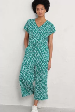 Women Seasalt Cornwall Rose Trellis Wide Leg Jumpsuit
