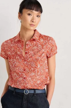 Women Seasalt Cornwall Rushmaker Short Sleeve Shirt