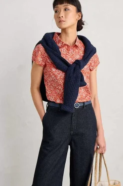 Women Seasalt Cornwall Rushmaker Short Sleeve Shirt