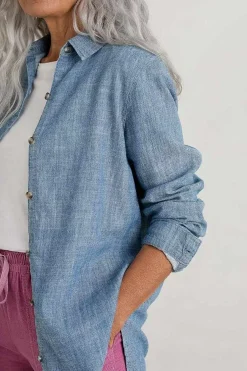 Women Seasalt Cornwall Sailmaker Chambray Shirt
