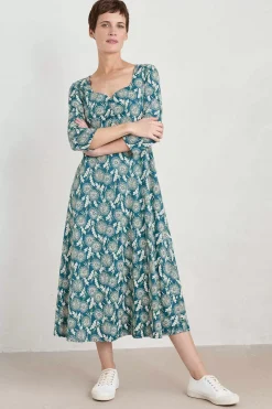 Women Seasalt Cornwall Secret Cove 3/4 Sleeve Midi Dress