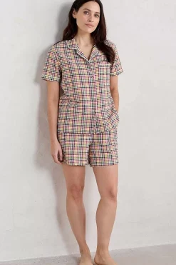 Women Seasalt Cornwall Senara Checked Summer Pyjamas
