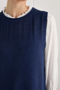 Women Seasalt Cornwall Smallcombe Organic Cotton Knitted Vest (Gots)