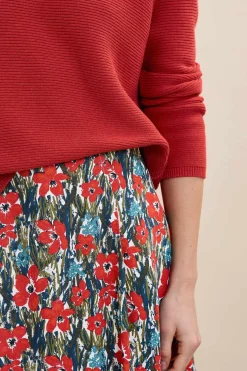 Women Seasalt Cornwall Swallow Hill Printed A-Line Skirt