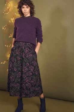 Women Seasalt Cornwall Tawny Owl Midi Skirt