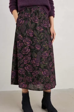 Women Seasalt Cornwall Tawny Owl Midi Skirt