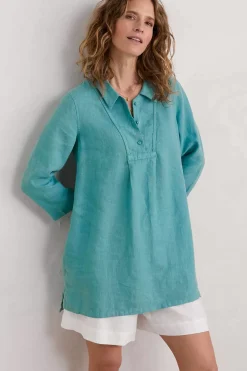 Women Seasalt Cornwall Tide Clock 3/4 Sleeve Tunic