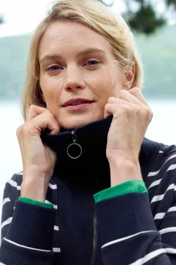 Women Seasalt Cornwall Tideline Collared Sweatshirt