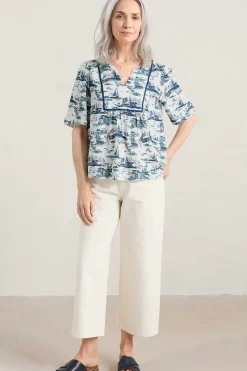 Women Seasalt Cornwall Treasury Short Sleeve Blouse