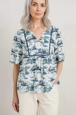 Women Seasalt Cornwall Treasury Short Sleeve Blouse