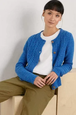 Women Seasalt Cornwall Tressa Merino Blend Cable Knit Cardigan