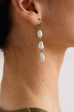 Women Seasalt Cornwall Valency Freshwater Pearl Drop Earrings