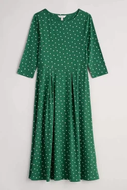 Women Seasalt Cornwall Wild Bouquet 3/4 Sleeve Midi Dress