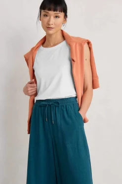 Women Seasalt Cornwall Wild Plain Organic Cotton Racerback Vest (Gots)