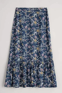 Women Seasalt Cornwall Wildflower Field Tiered Midi Skirt