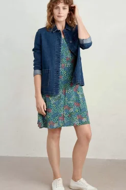 Women Seasalt Cornwall Wilsey Empire Line Flared Sleeve Dress