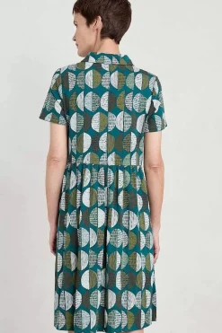 Women Seasalt Cornwall Wood Rush Short Sleeve Jersey Dress