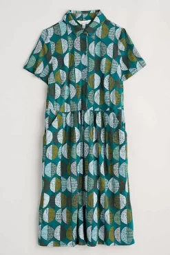 Women Seasalt Cornwall Wood Rush Short Sleeve Jersey Dress