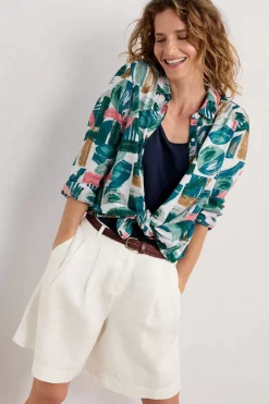Women Seasalt Cornwall Wren Flutter Longline Shirt