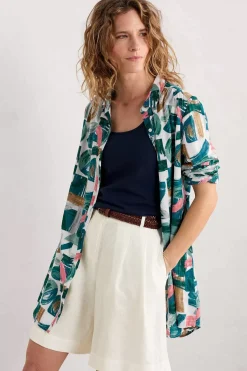 Women Seasalt Cornwall Wren Flutter Longline Shirt