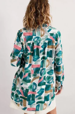 Women Seasalt Cornwall Wren Flutter Longline Shirt