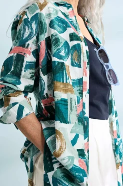 Women Seasalt Cornwall Wren Flutter Longline Shirt