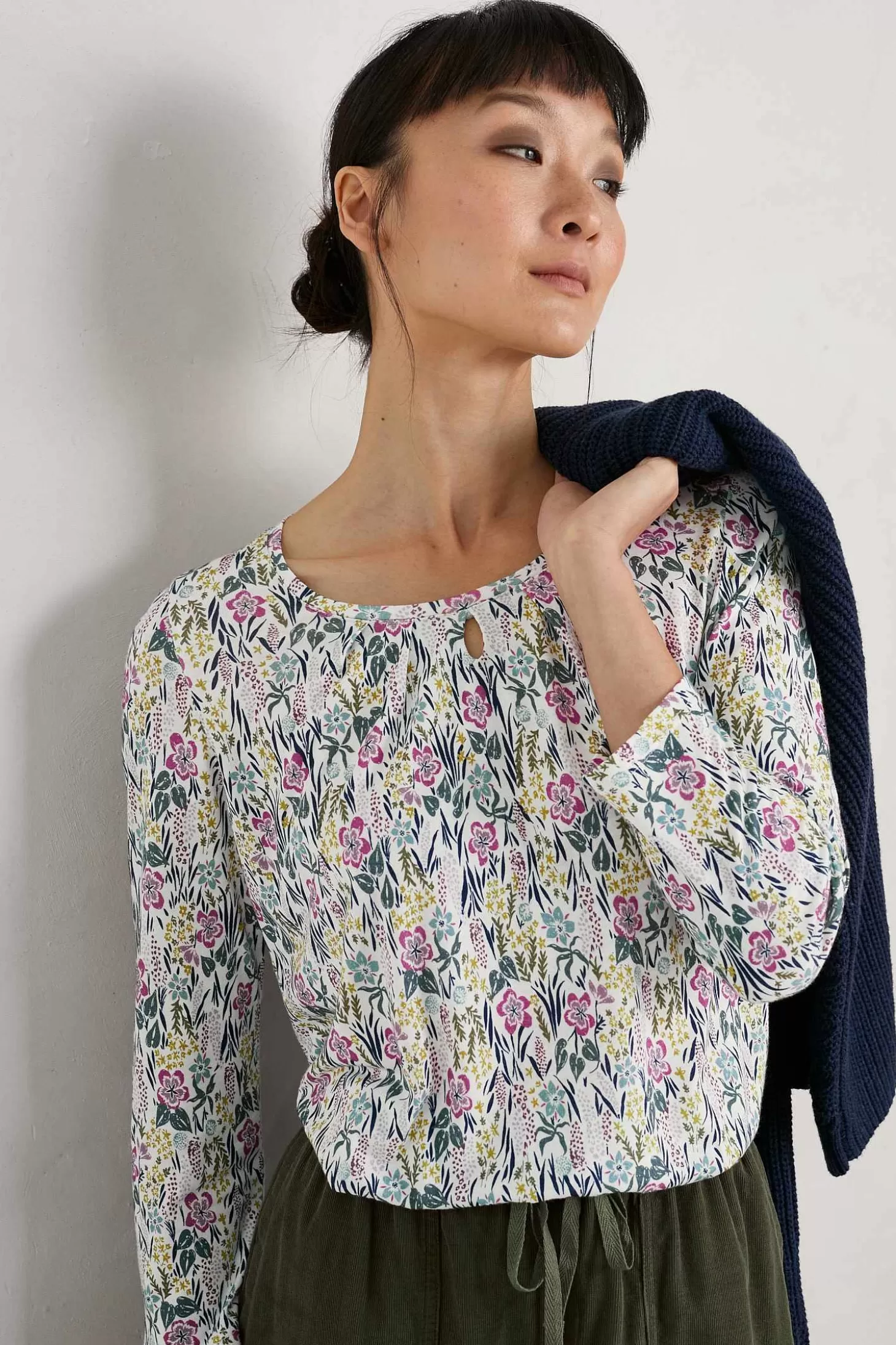 Women Seasalt Cornwall Appletree 3/4 Sleeve Top