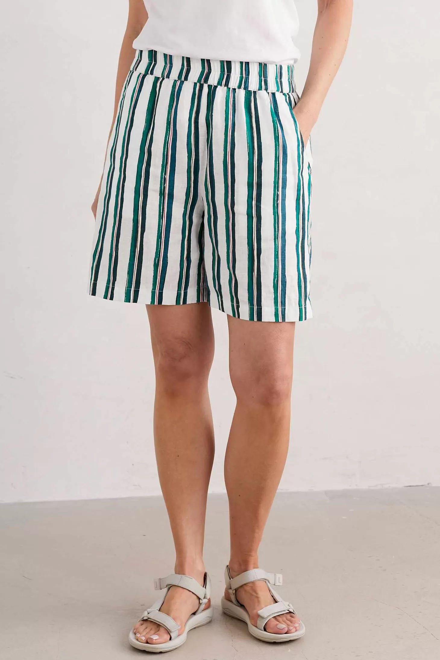 Women Seasalt Cornwall Aviso Printed Linen Shorts