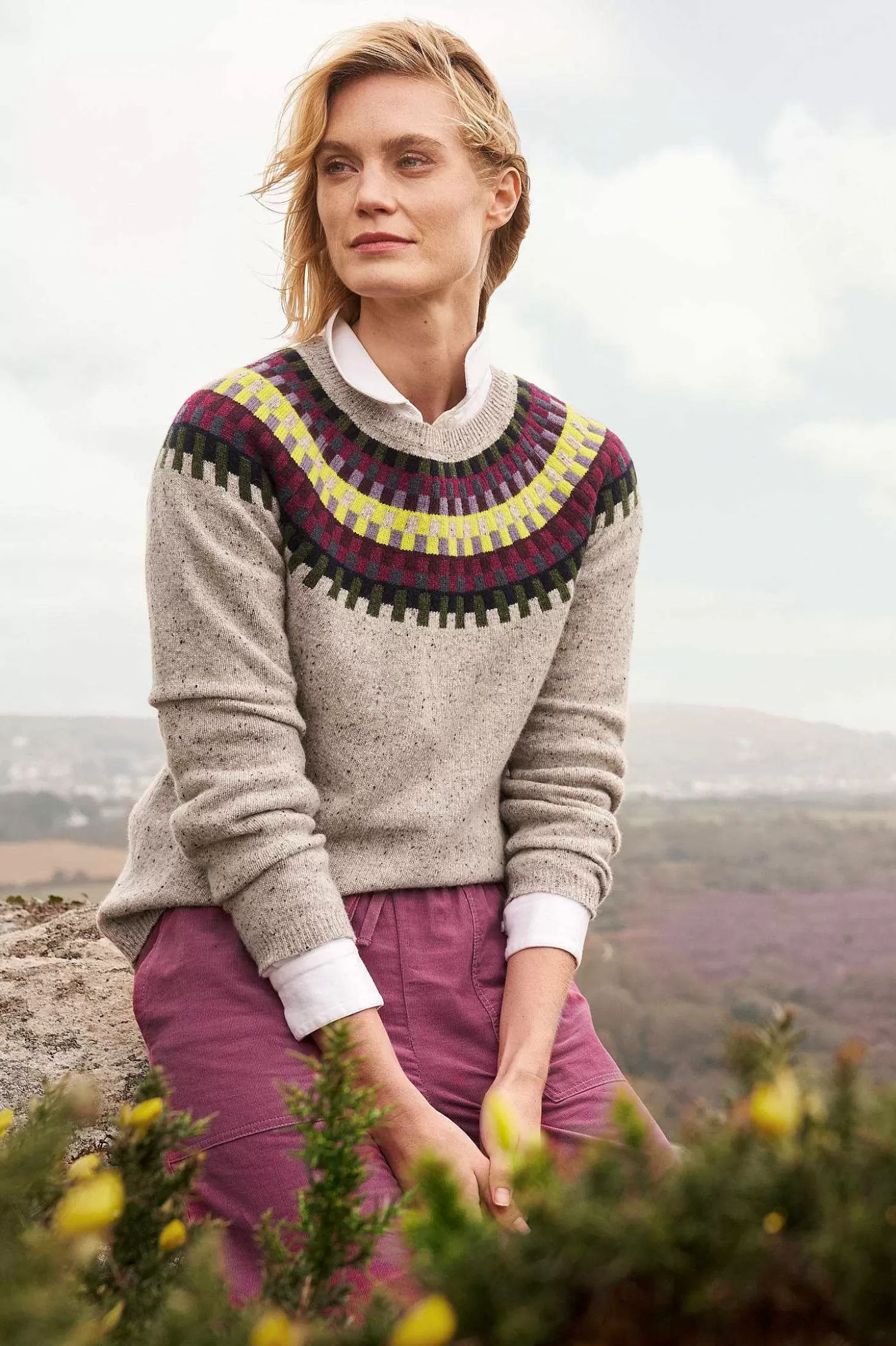 Women Seasalt Cornwall Berlewen Fair Isle Jumper