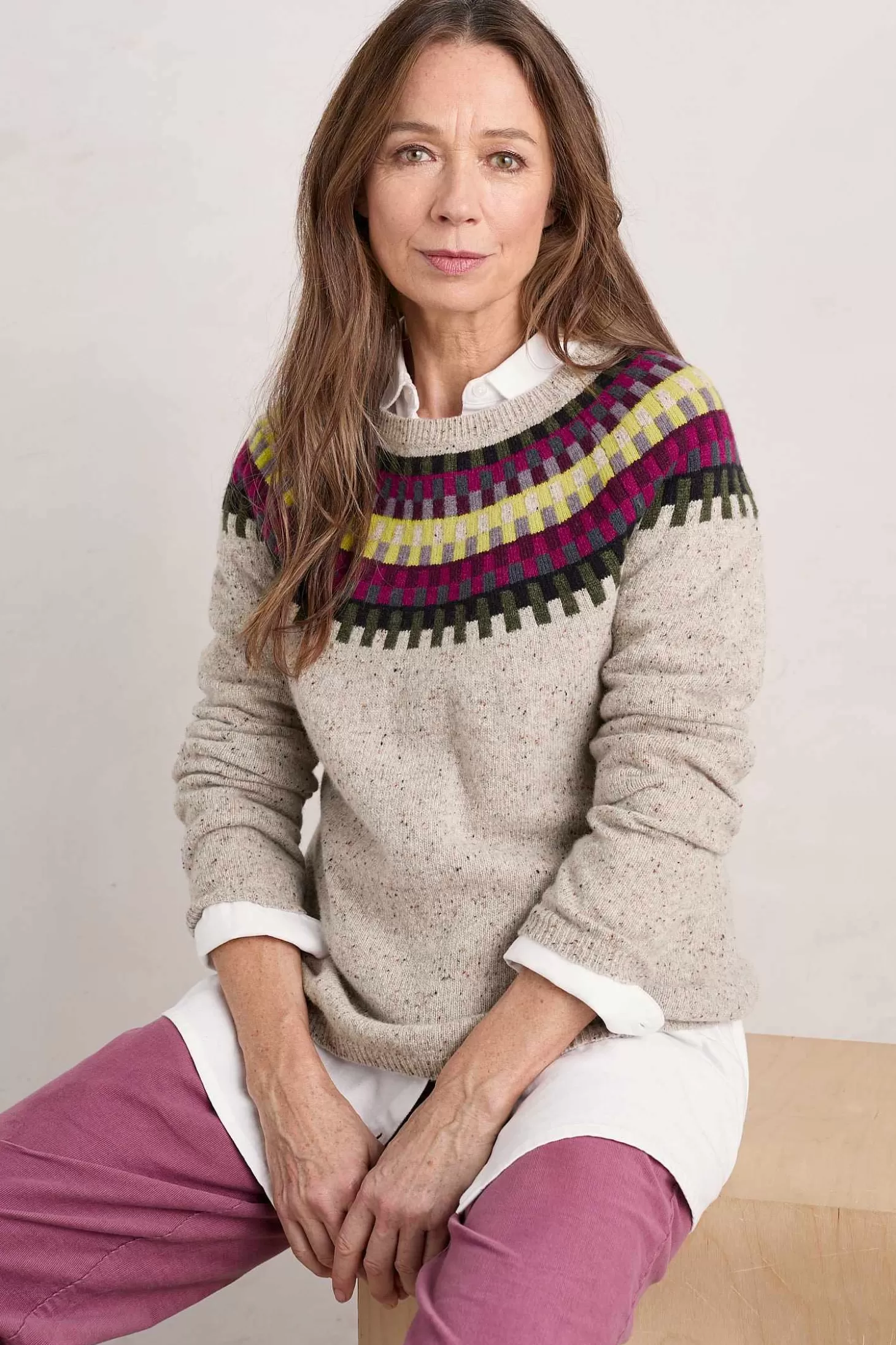 Women Seasalt Cornwall Berlewen Fair Isle Jumper