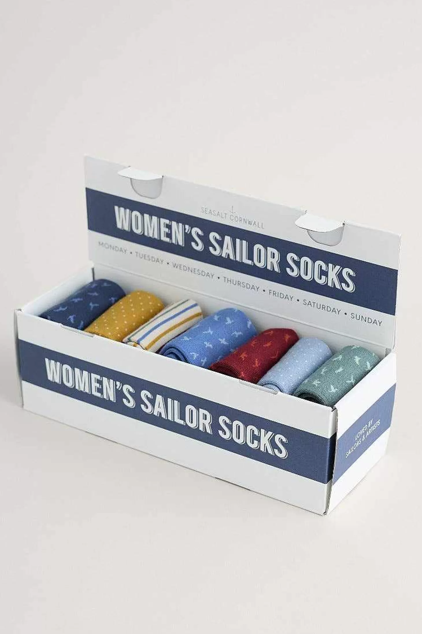 Women Seasalt Cornwall Box Of 7 Women's Sailor Socks