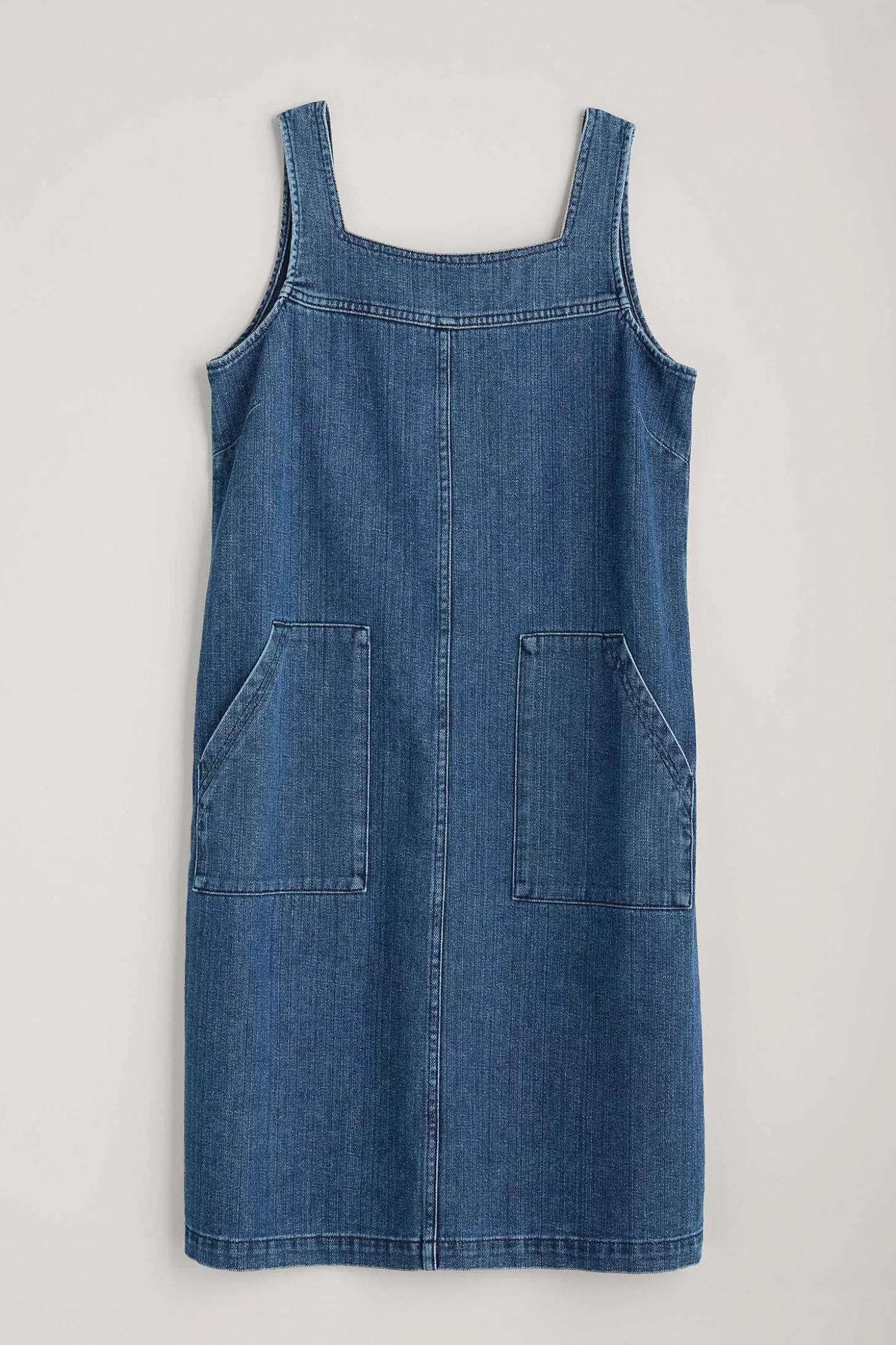 Women Seasalt Cornwall Calican Denim Pinafore Dress